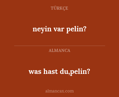 was hast du,pelin? - neyin var pelin?