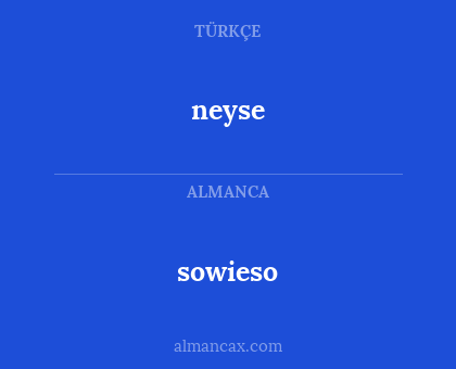 sowieso - neyse