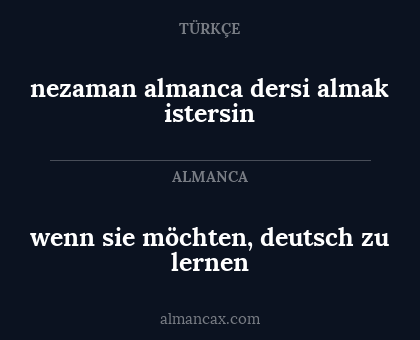 nezaman almanca dersi almak istersin - wenn sie möchten, deutsch zu lernen