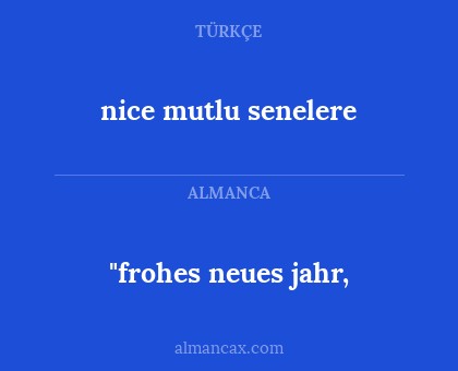 "frohes neues jahr, - nice mutlu senelere