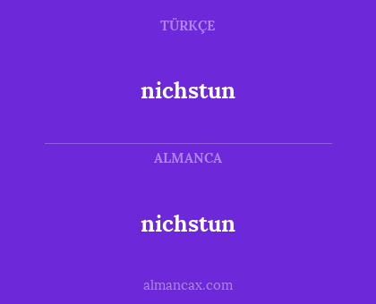 nichstun - nichstun