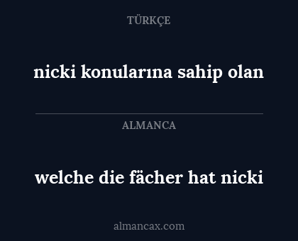 nicki konularına sahip olan - welche die fächer hat nicki