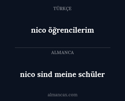 nico sind meine schüler - nico öğrencilerim