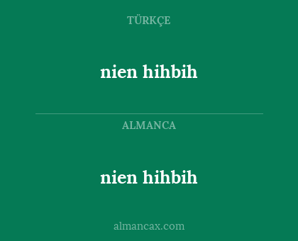 nien hihbih - nien hihbih