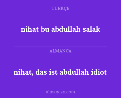 nihat bu abdullah salak - nihat, das ist abdullah idiot