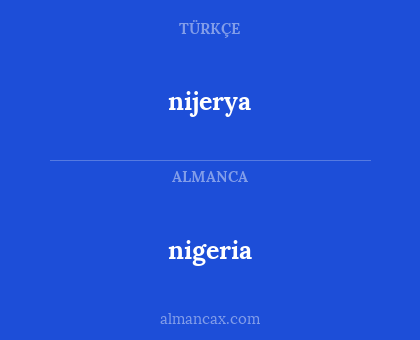nijerya - nigeria