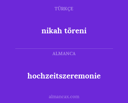 nikah töreni - hochzeitszeremonie