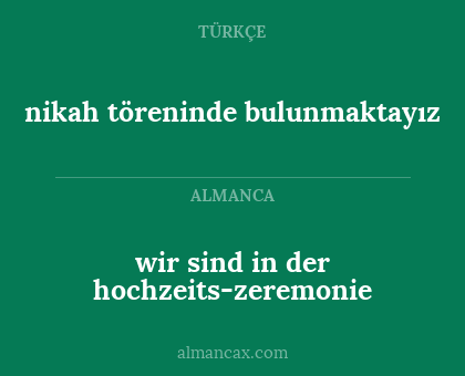 nikah töreninde bulunmaktayız - wir sind in der hochzeits-zeremonie