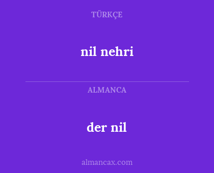der nil - nil nehri