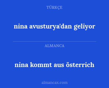 nina avusturya'dan geliyor - nina kommt aus österrich