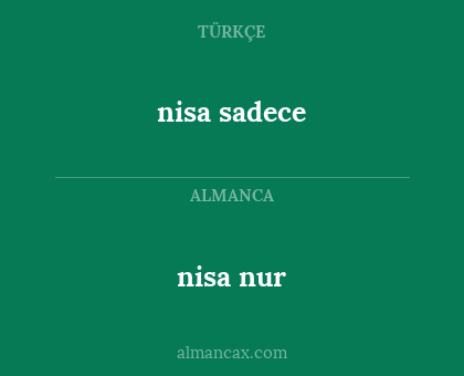 nisa nur - nisa sadece