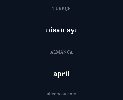 nisan ayı - april