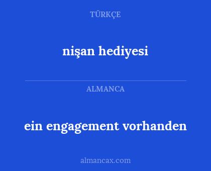 ein engagement vorhanden - nişan hediyesi