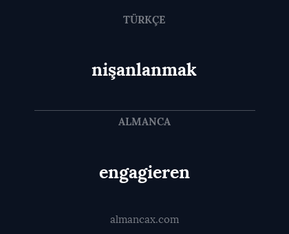 engagieren - nişanlanmak