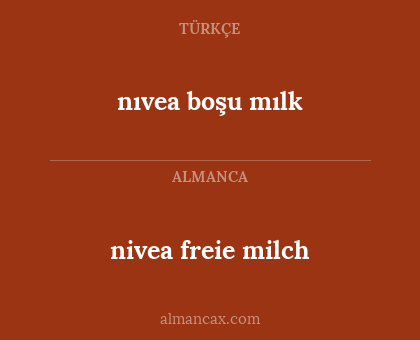 nivea freie milch - nıvea boşu mılk