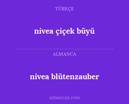nivea çiçek büyü - nivea blütenzauber