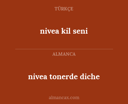 nivea tonerde diche - nivea kil seni