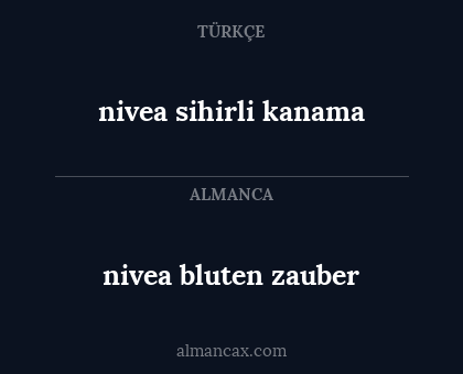 nivea bluten zauber - nivea sihirli kanama