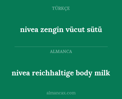 nivea zengin vücut sütü - nivea reichhaltige body milk