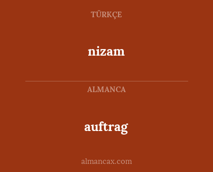 auftrag - nizam