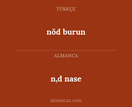 nöd burun - n,d nase