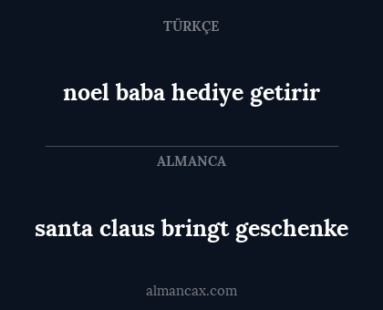 santa claus bringt geschenke - noel baba hediye getirir