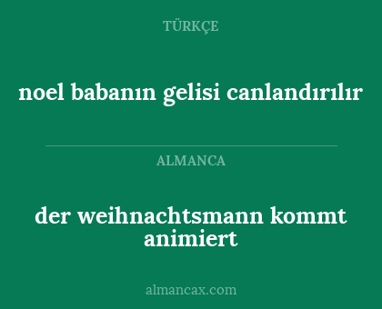 der weihnachtsmann kommt animiert - noel babanın gelisi canlandırılır
