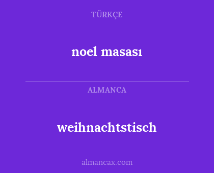 noel masası - weihnachtstisch