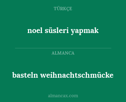 basteln weihnachtschmücke - noel süsleri yapmak