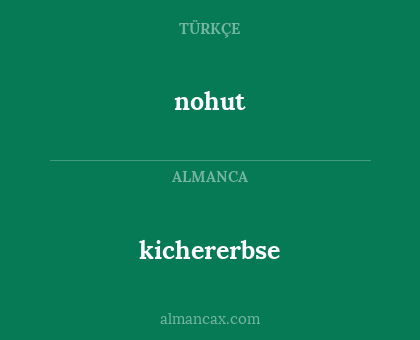 kichererbse - nohut