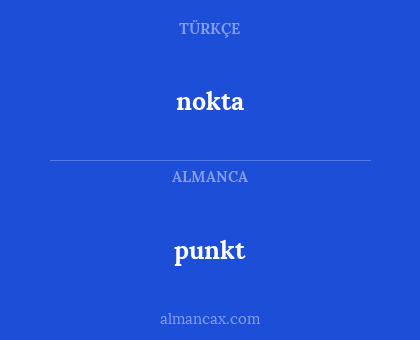 nokta - punkt