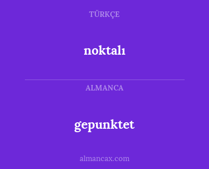 gepunktet - noktalı
