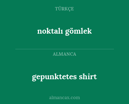 noktalı gömlek - gepunktetes shirt