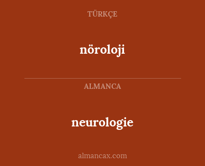 neurologie - nöroloji