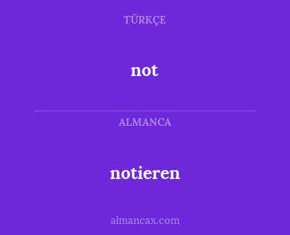 not - notieren