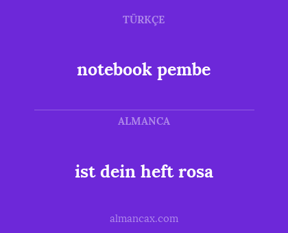 notebook pembe - ist dein heft rosa