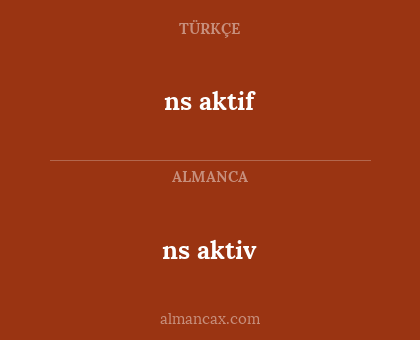 ns aktiv - ns aktif