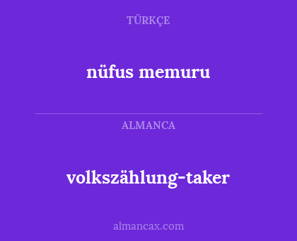 volkszählung-taker - nüfus memuru