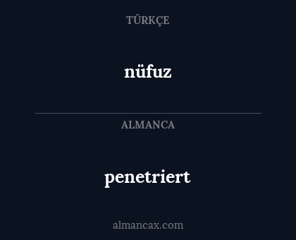 nüfuz - penetriert