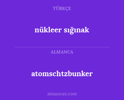 atomschtzbunker - nükleer sığınak