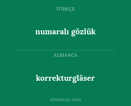 korrekturgläser - numaralı gözlük