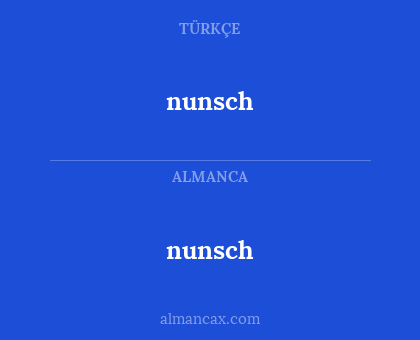 nunsch - nunsch