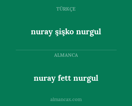nuray şişko nurgul - nuray fett nurgul