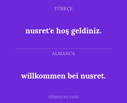 nusret'e hoş geldiniz. - willkommen bei nusret.
