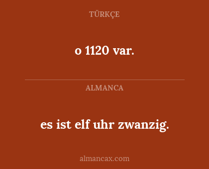 es ist elf uhr zwanzig. - o 1120 var.
