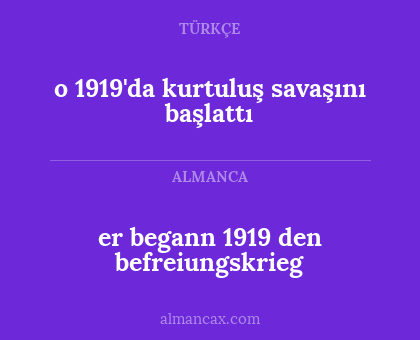 o 1919'da kurtuluş savaşını başlattı - er begann 1919 den befreiungskrieg