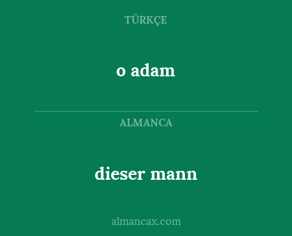dieser mann - o adam
