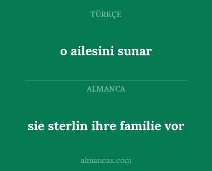 o ailesini sunar - sie sterlin ihre familie vor
