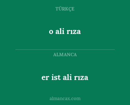 o ali rıza - er ist ali rıza