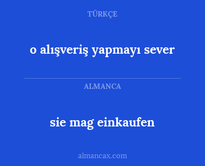 o alışveriş yapmayı sever - sie mag einkaufen